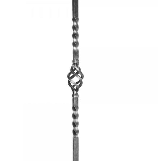 Single Basket Double Twist Smooth - 25mm Square Bar