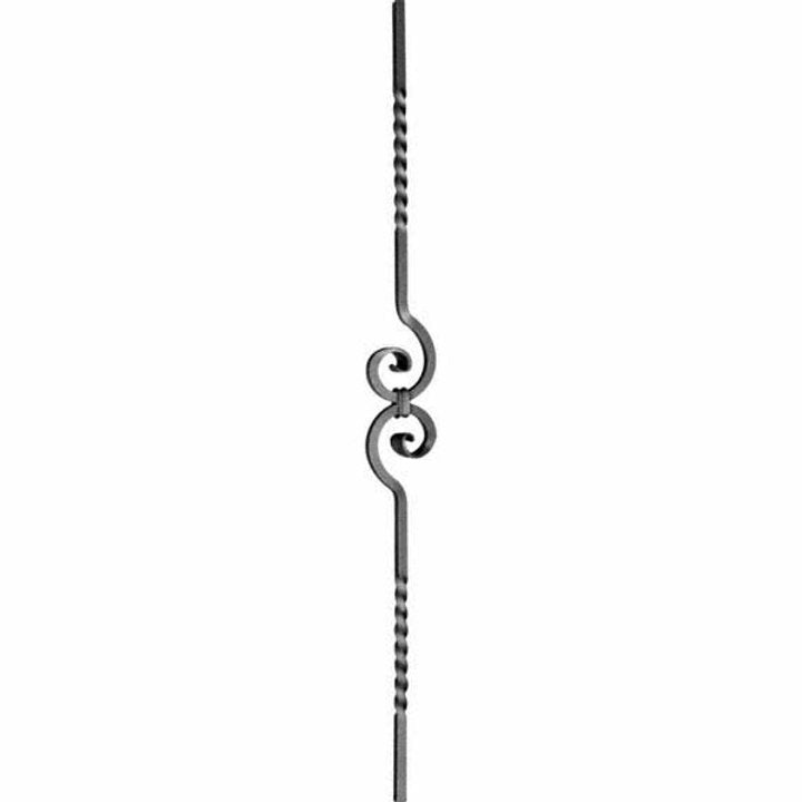 Forged Cane Swirl Double Twist