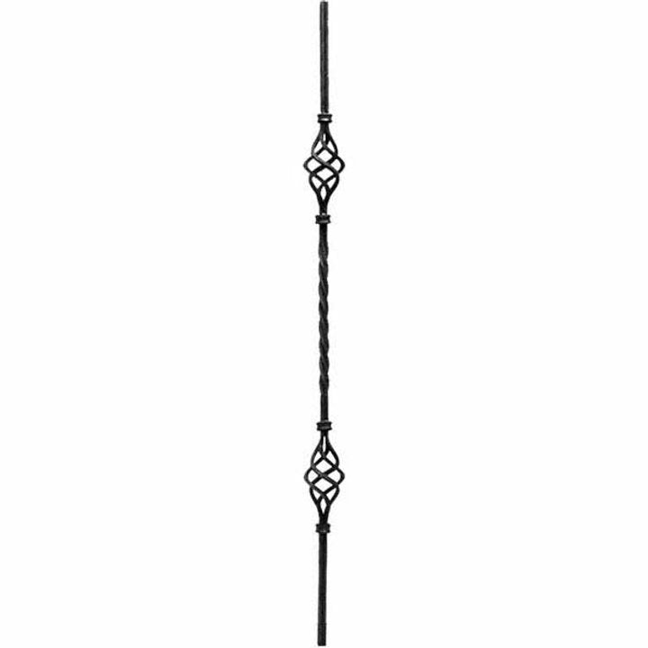 Double 4Part Basket Double Twist Fluted