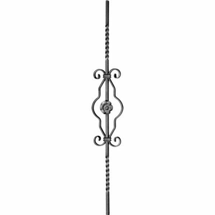 Forged Flower Double Twist Panel Unit